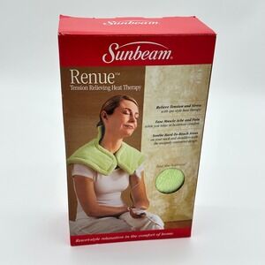 Sunbeam Renue Tension Relieving Heat Therapy Neck Shoulder Wrap Green 885-000